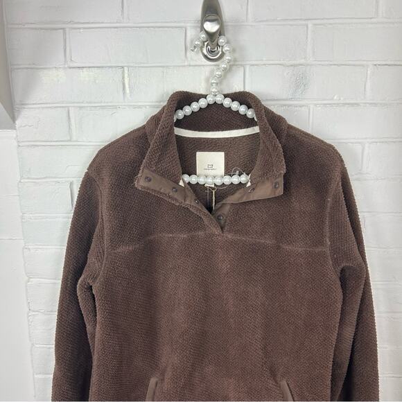 NWT Thread & Supply Brown Sherpa Pullover Jacket Size S - Picture 2 of 11